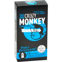  Bild på The Crazy Monkey Condoms Fun + Friction 12-pack kondomer