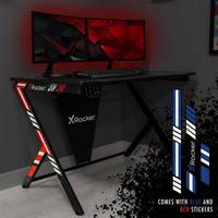  Bild på X Rocker Ocelot Gaming Desk â Blue and in Red, Steel gamingbord