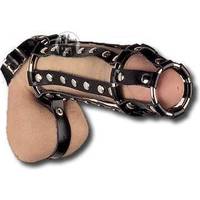  Bild på Rimba Erotic Fashion penis att använda med spikar, svart läder SM, 1-pack (1 x 1 styck) penisring