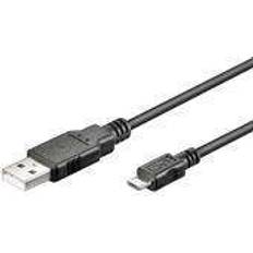 Skärmad - USB-kabel Kablar Goobay USB A - USB Micro-B 2.0 0.2m