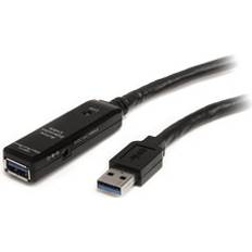 Rund - USB A-USB A - USB-kabel Kablar StarTech Active USB A - USB A M-F 3.0 5m