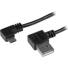 Båda kontakterna - USB-kabel Kablar StarTech USB A - USB Micro-B (2x angled) 2.0 1m