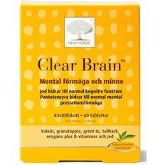 B-vitaminer - Jod Kosttillskott New Nordic Clear Brain 60 st
