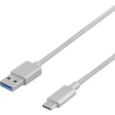 Deltaco Rund - USB A-USB C - USB-kabel Kablar Deltaco Prime USB A - USB C 3.0 1m