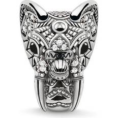 Thomas Sabo Karma Elephant Bead Charm - Silver/Black/White