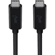 Rund - USB C-USB C - USB-kabel Kablar Deltaco USB C - USB C 3.1 1m