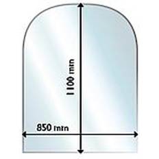 Golvplattor Aduro Glass Floor Hearth Half Circle 6mm 110X85cm
