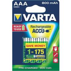 Varta AAA (LR03) - Batterier Batterier & Laddbart Varta AAA Rechargable Accu 800mAh 4-pack