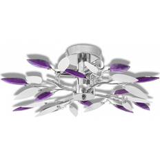 vidaXL With White & Purple Acrylic Sheet E14 Takplafond