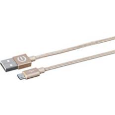 Gula - USB A-USB Micro-B - USB-kabel Kablar eSTUFF Charge&Sync USB A - USB Micro-B 2.0 1m