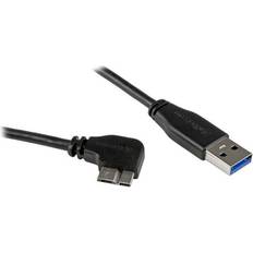 USB A-USB Micro-B - USB-kabel Kablar StarTech Slim USB A - USB Micro-B (angled) 3.0 2m