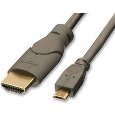 Standard HDMI-Standard HDMI - USB-kabel Kablar Lindy MHL USB B Micro-HDMI 2.0 2m