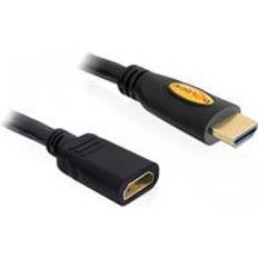 DeLock HDMI-kablar - Hane - Hona - Standard HDMI-Standard HDMI DeLock HDMI-HDMI High Speed ​​with Ethernet M-F 5m