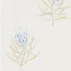 Sanderson Protea Flower - China Blue/Canvas (216327)