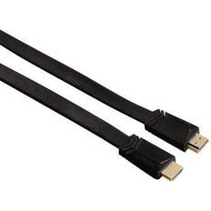 HDMI-kablar - Platt Hama 3 Stars Flat HDMI - HDMI High Speed with Ethernet 1.5m