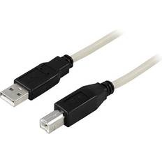 USB A-USB B - USB-kabel Kablar Deltaco USB A - USB B M-M 2.0 5m