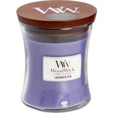 Lila Doftljus Woodwick Lavender Spa Medium Doftljus 274.9g