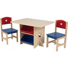 Kidkraft Multifärgade Barnrum Kidkraft Star Table & Chair Set with Primary Bins