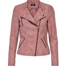 Rosa Jackor Only Leather Look Jacket - Pink/Ash Rose