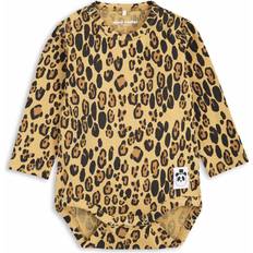 Bodys Barnkläder Mini Rodini Basic Leopard Long Sleeve Body - Beige (1000001413)