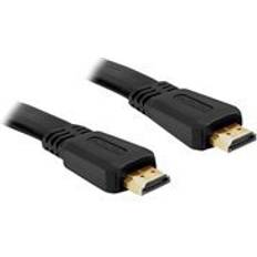 DeLock HDMI-kablar - High Speed with Ethernet (4K) - Standard HDMI-Standard HDMI DeLock Flat HDMI - HDMI High Speed with Ethernet 2m