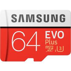 Samsung 64 GB - Class 10 Minneskort & USB-minnen Samsung EVO Plus MicroSDXC UHS-I U3 64GB