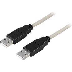 Deltaco Svarta - USB A-USB A - USB-kabel Kablar Deltaco USB A - USB A 2.0 3m