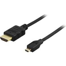 HDMI-kablar Deltaco HDMI - HDMI Micro High Speed with Ethernet 1m