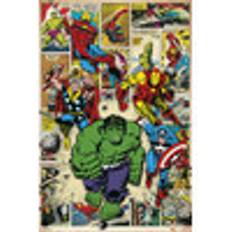 EuroPosters Superhjältar Barnrum EuroPosters Poster Marvel Comic Here Come The Heroes V32019 61x91.5cm
