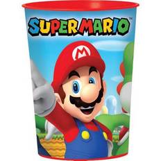 Blåa Plastmuggar Amscan Super Mario Favour Cup