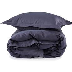 Bomullssatin - Kuvertlakan Sängkläder Mille Notti Satina Påslakan Grå (220x220cm)