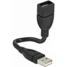 DeLock USB A-USB A - USB-kabel Kablar DeLock ShapeCable USB A-USB A 2.0 M-F 0.2m