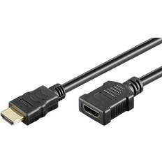 Goobay HDMI-kablar - Hane - Hona - Standard HDMI-Standard HDMI Goobay HDMI - HDMI High Speed with Ethernet M-F 1m