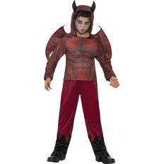 Smiffys Deluxe Devil Costume Top with Horned Hood