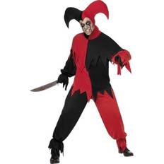 Smiffys Psycho Clown Harlequin Jester Costume