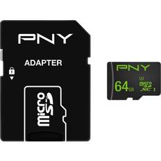 PNY High Performance MicroSDXC Class 10 UHS-l U1 100/20MB/s 64GB+Adapter