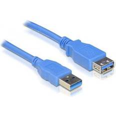 DeLock Skärmad - USB A-USB A - USB-kabel Kablar DeLock USB A-USB A M-F 3.0 3m
