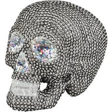 Skelett Skeleton Skull Glitter Decoration Silver