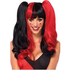 Leg Avenue Uppblåsbar Maskeradkläder Leg Avenue Harlequin Wig Black/Red