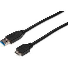 3.1 - USB A-USB Micro-B - USB-kabel Kablar Digitus USB A-USB Micro-B 3.1 1.8m