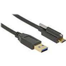 DeLock Rund - USB A-USB C - USB-kabel Kablar DeLock 83717 SuperSpeed USB A-USB C 3.1 (Gen.2) 1m