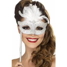 Smiffys Silver Masker Smiffys Baroque Fantasy Eyemask Silver