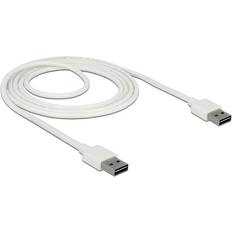 DeLock USB A-USB A - USB-kabel - Vita Kablar DeLock Easy USB A - USB A 2.0 3m
