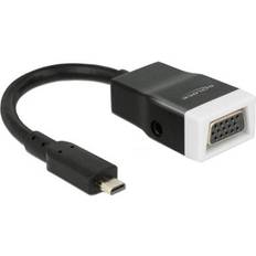 DeLock HDMI-kablar - High Speed (4K) - Standard HDMI-Standard HDMI DeLock HDMI Micro-VGA/3.5mm M-F 0.2m