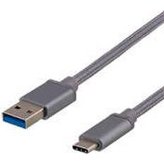 Deltaco USB A-USB C - USB-kabel Kablar Deltaco USB A-USB C 3.1 (Gen.1) 1m