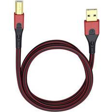 Röda - USB A-USB B - USB-kabel Kablar Oehlbach Evolution B USB A-USB B 2.0 1m