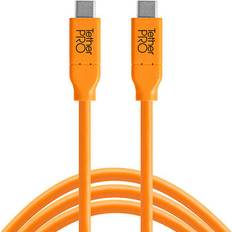 Orange - USB-kabel Kablar Tether Tools 3.2 Gen.1 USB C - USB C M-M 4.6m