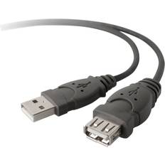 Belkin Svarta - USB A-USB A - USB-kabel Kablar Belkin Pro Series USB A - USB A M-F 2.0 1.8m