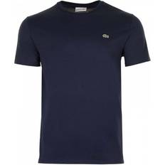 Bomull - Herr Överdelar Lacoste Men's Crew Neck Pima Cotton Jersey T-shirt - Navy Blue