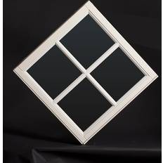 Diagonal X Aluminium Fast fönster 3-glasfönster 58x58cm